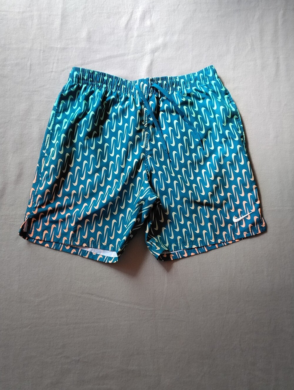 Nike Swim Breaker Swoosh Link 7" Inseam Brief-Lined Volley Shorts Men's Size M